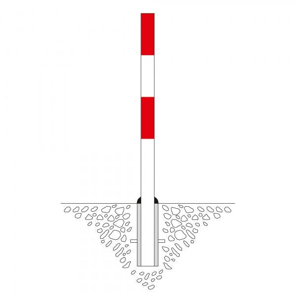 Removable Bollard with Key Cylinder Lock (Ø60mm x 1000mm) - Urban Elements