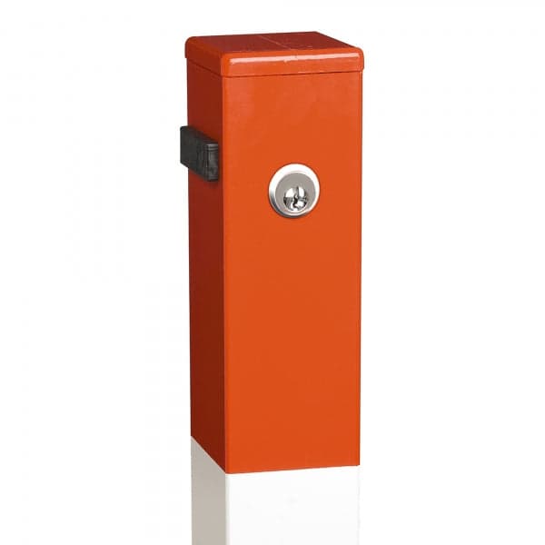 Fold Down Parking Post with Key Cylinder Lock, (70x70mm x 1000mm) - Urban Elements