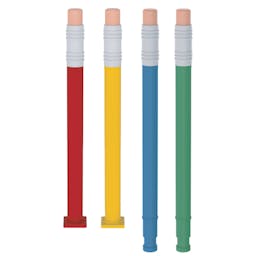 Pencil bollards polyurethane passive safe green red yellow blue 76mm